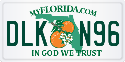 FL license plate DLKN96