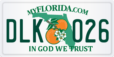 FL license plate DLKO26
