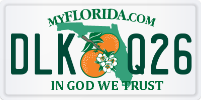 FL license plate DLKQ26