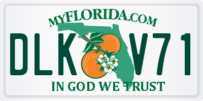 FL license plate DLKV71