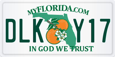 FL license plate DLKY17