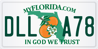 FL license plate DLLA78
