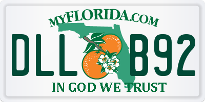 FL license plate DLLB92