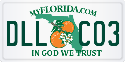 FL license plate DLLC03