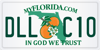 FL license plate DLLC10