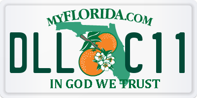 FL license plate DLLC11