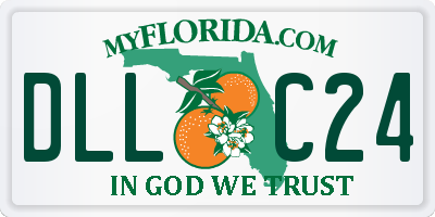 FL license plate DLLC24