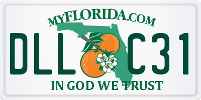 FL license plate DLLC31