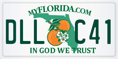 FL license plate DLLC41