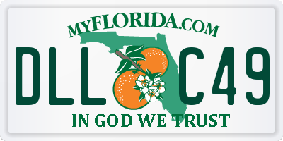 FL license plate DLLC49