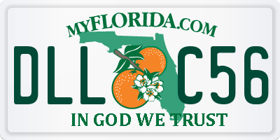 FL license plate DLLC56