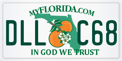 FL license plate DLLC68