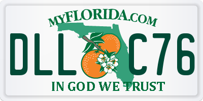 FL license plate DLLC76