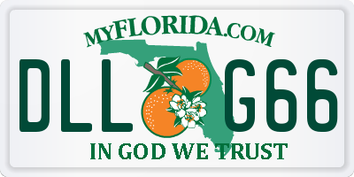 FL license plate DLLG66