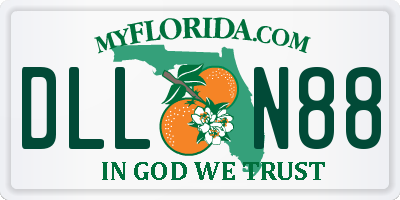 FL license plate DLLN88