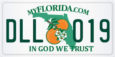 FL license plate DLLO19