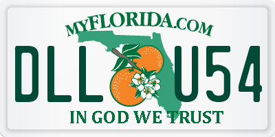 FL license plate DLLU54