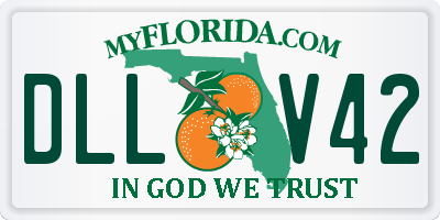 FL license plate DLLV42