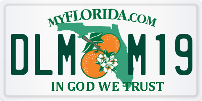 FL license plate DLMM19