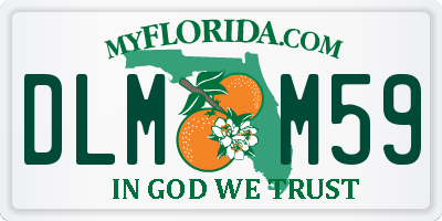 FL license plate DLMM59