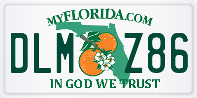 FL license plate DLMZ86