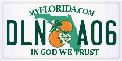 FL license plate DLNA06