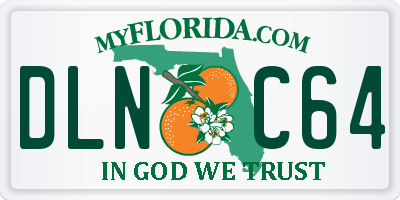 FL license plate DLNC64