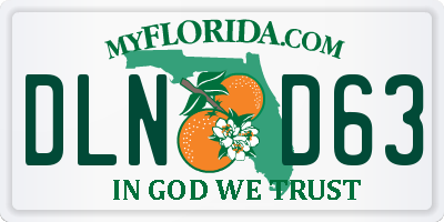 FL license plate DLND63
