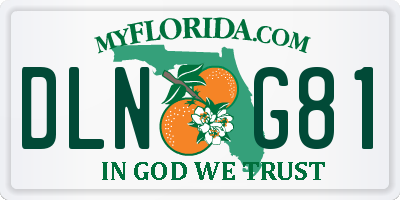 FL license plate DLNG81