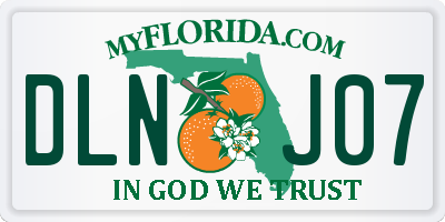 FL license plate DLNJ07