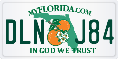 FL license plate DLNJ84