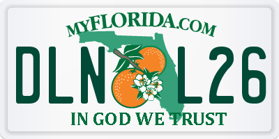 FL license plate DLNL26
