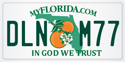 FL license plate DLNM77