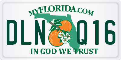 FL license plate DLNQ16