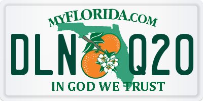 FL license plate DLNQ20