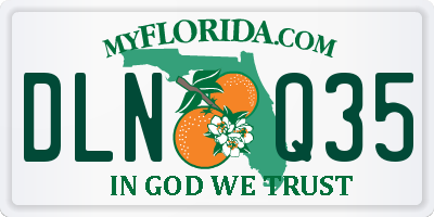 FL license plate DLNQ35