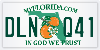 FL license plate DLNQ41