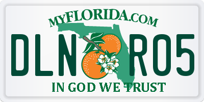 FL license plate DLNR05