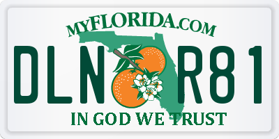 FL license plate DLNR81