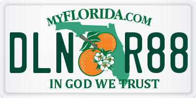 FL license plate DLNR88