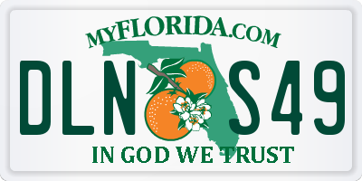 FL license plate DLNS49