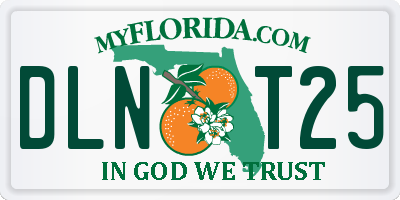 FL license plate DLNT25