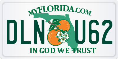 FL license plate DLNU62
