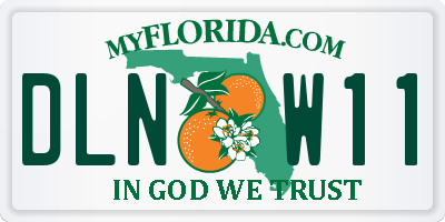 FL license plate DLNW11