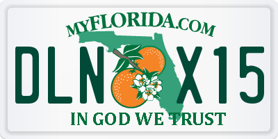 FL license plate DLNX15