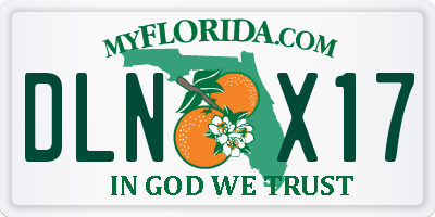 FL license plate DLNX17