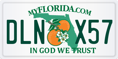 FL license plate DLNX57