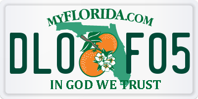 FL license plate DLOF05