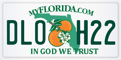 FL license plate DLOH22
