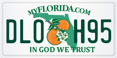 FL license plate DLOH95